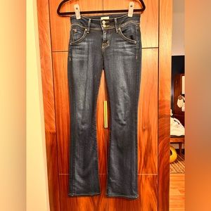 Hudson Jeans Beth Mid-Rise baby boot cut size 25 Ora color
